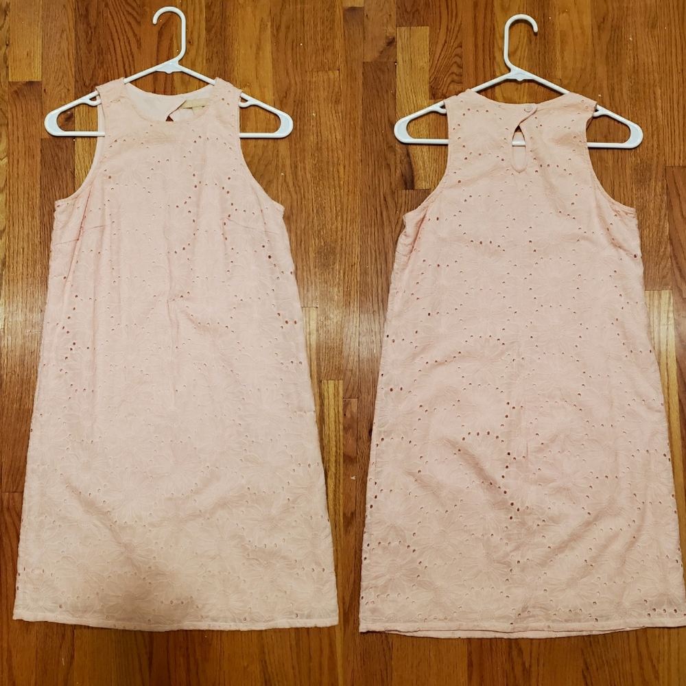 HOPE & HARLOW Eyelet Sleeveless Shift Dress Size 2